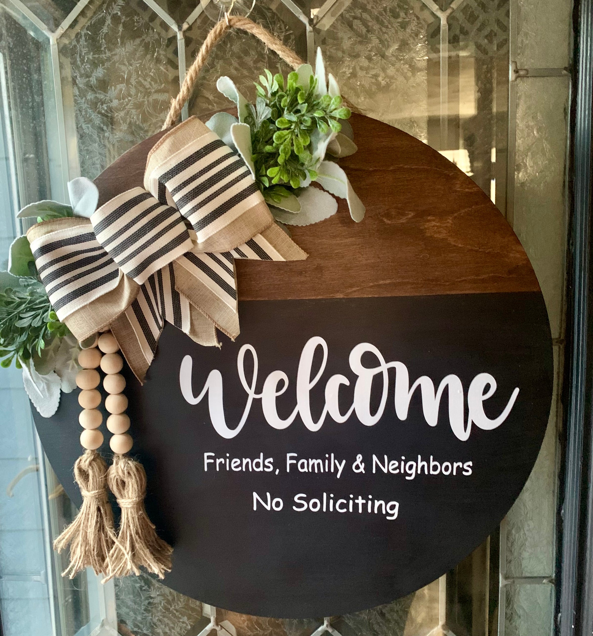 Miroir Vintage Décoratif – Cadre Avec Inscription "Welcome To Our Home Sweet Home" Style Poulbot